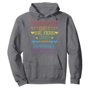 Funny LGBT Christmas Hoodie Don't We Now Our Gay Apparel Rainbow Unicorn TS11 Charcoal Print Your Wear