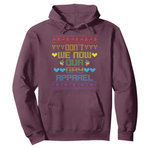 Funny LGBT Christmas Hoodie Don't We Now Our Gay Apparel Rainbow Unicorn TS11 Maroon Print Your Wear