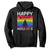 Funny LGBT Christmas Hoodie Happy Holigays Rainbow Stripes Unicorn Santa TS11 Black Print Your Wear