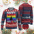 Funny LGBT Xmas Ugly Christmas Sweater Happy Holigays Rainbow Stripes Unicorn Santa TS11 Burgundy Print Your Wear