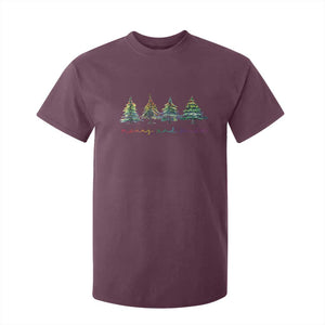 Funny Christmas LGBT T Shirt For Kid Merry And Pride Rainbow Xmas Tree TS11 Maroon Print Your Wear