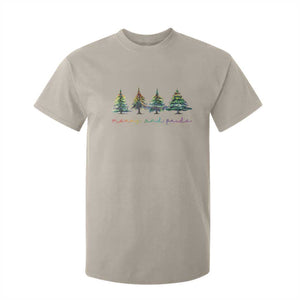 Funny Christmas LGBT T Shirt For Kid Merry And Pride Rainbow Xmas Tree TS11 Sand Print Your Wear