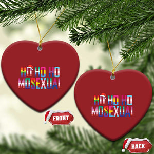 Funny LGBT Xmas Christmas Ornament Ho Ho Ho Mosexual LGBT Flag TS11 Heart Red Print Your Wear