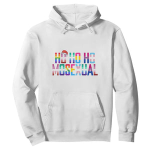 Funny LGBT Christmas Hoodie Ho Ho Ho Mosexual LGBT Flag TS11 White Print Your Wear