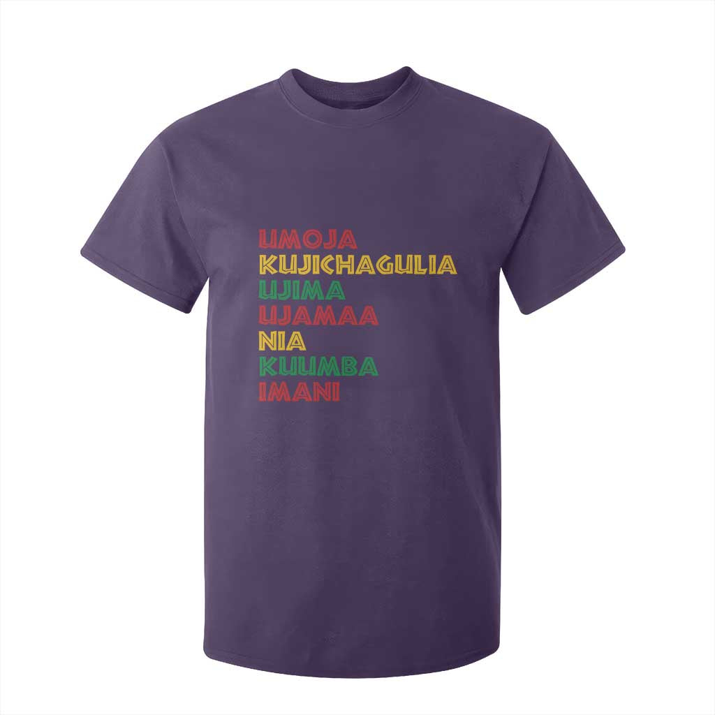 Seven Principles Of Kwanzaa African Nguzo Saba T Shirt For Kid TS11 Purple Print Your Wear