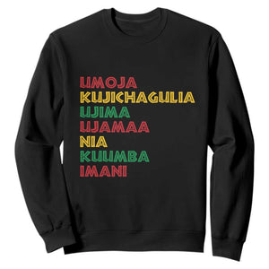 Seven Principles Of Kwanzaa African Nguzo Saba Sweatshirt TS11 Black Print Your Wear