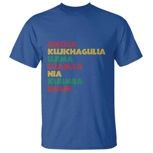 Seven Principles Of Kwanzaa African Nguzo Saba T Shirt TS11 Royal Blue Print Your Wear