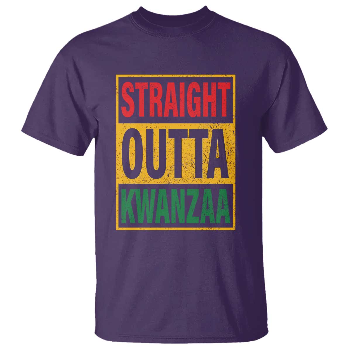 Funny Straight Outta Kwanzaa African American Heritage T Shirt TS11 Purple Print Your Wear