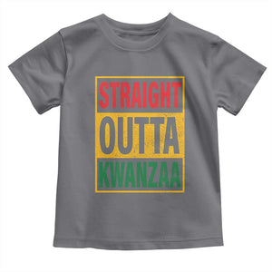 Funny Straight Outta Kwanzaa African American Heritage Toddler T Shirt TS11 Charcoal Print Your Wear