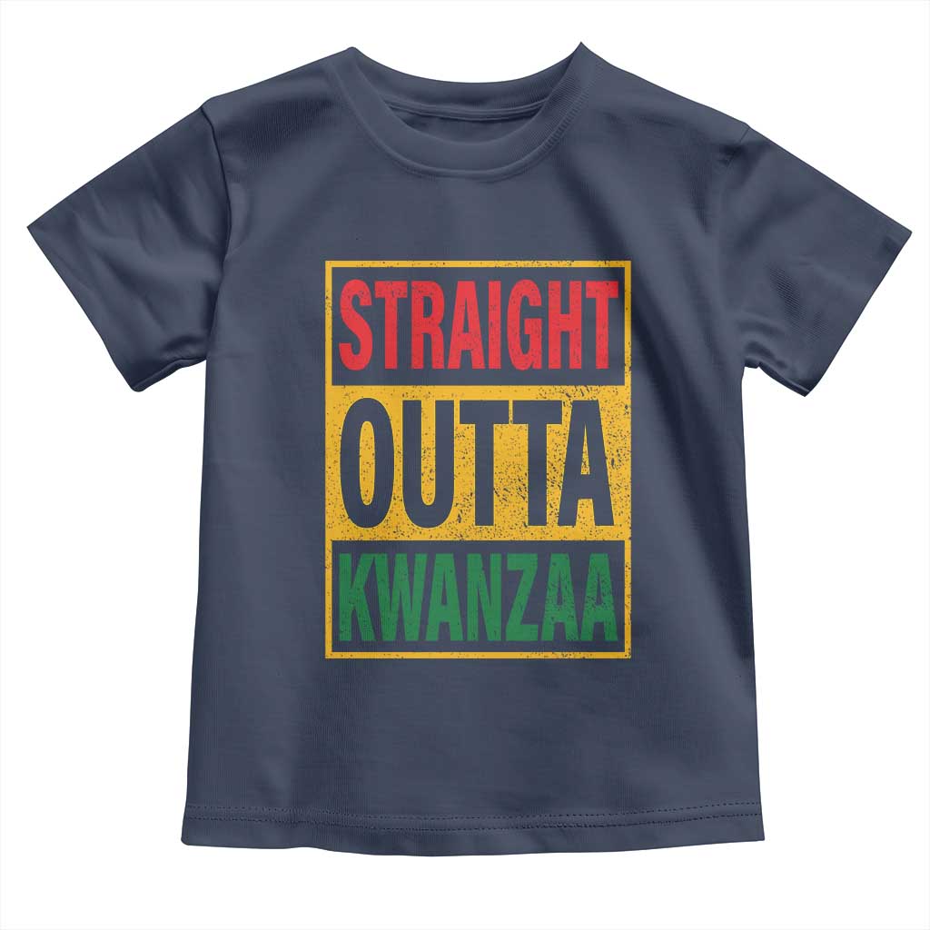 Funny Straight Outta Kwanzaa African American Heritage Toddler T Shirt TS11 Navy Print Your Wear