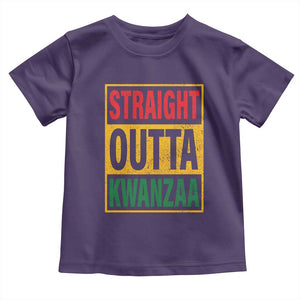 Funny Straight Outta Kwanzaa African American Heritage Toddler T Shirt TS11 Purple Print Your Wear