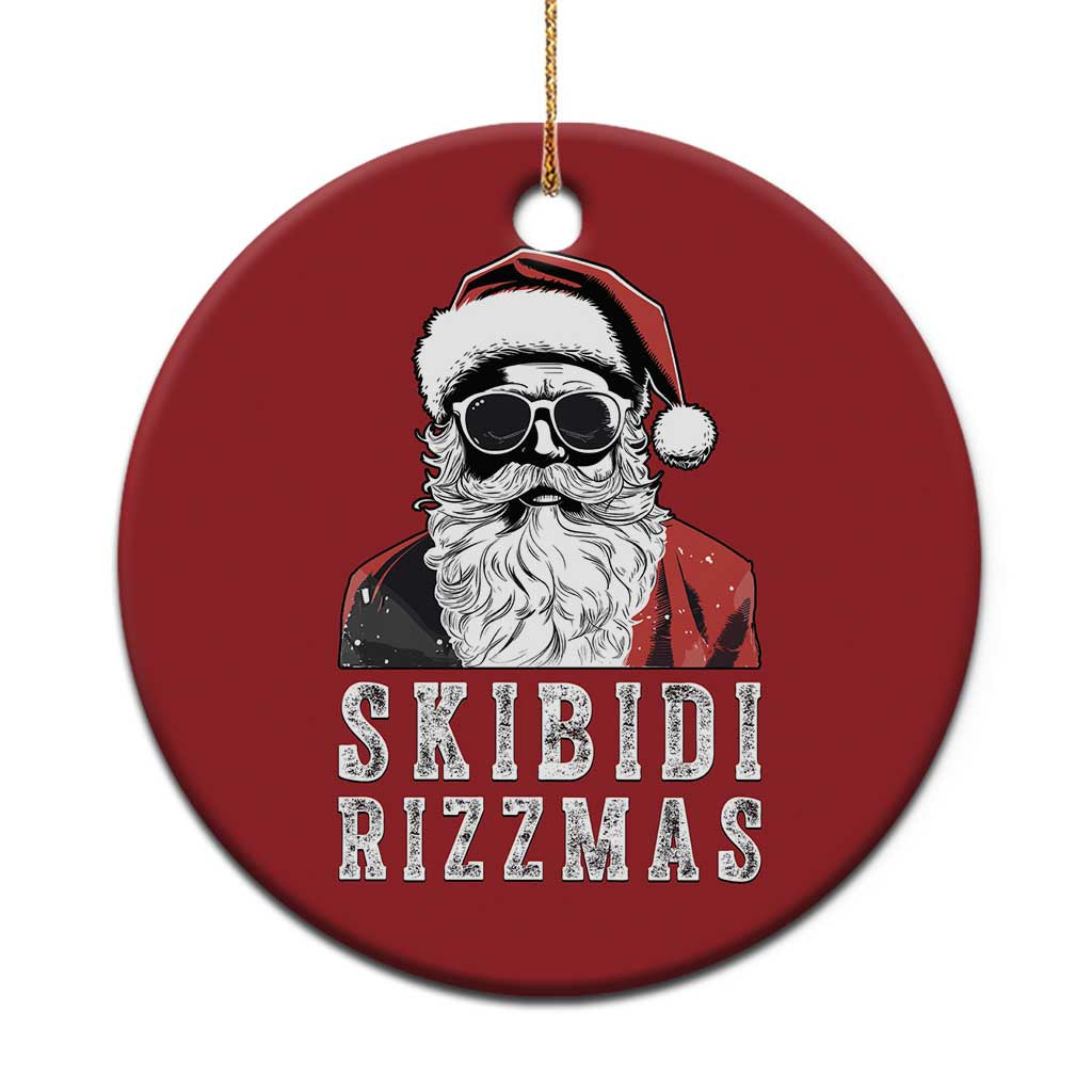 Funny Xmas Santa Christmas Ornament Skibidi Rizzmas Cool Charisma Rizz Santa Claus TS11 Print Your Wear