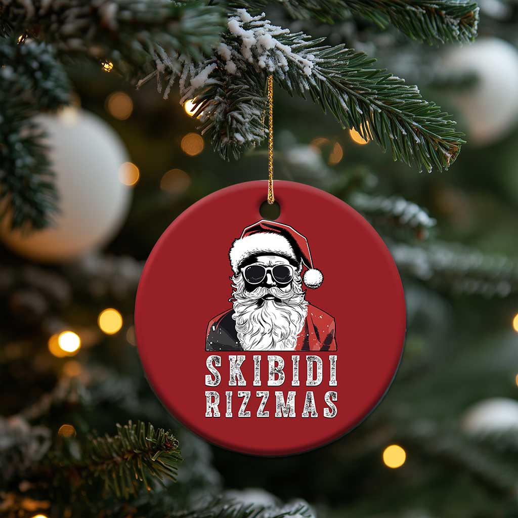 Funny Xmas Santa Christmas Ornament Skibidi Rizzmas Cool Charisma Rizz Santa Claus TS11 Print Your Wear