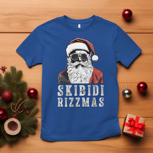 Funny Christmas Santa T Shirt Skibidi Rizzmas Cool Charisma Rizz Santa Claus TS11 Royal Blue Print Your Wear