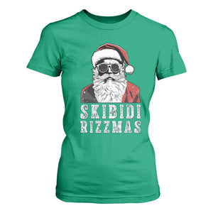 Funny Christmas Santa T Shirt For Women Skibidi Rizzmas Cool Charisma Rizz Santa Claus TS11 Irish Green Print Your Wear
