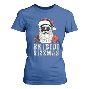 Funny Christmas Santa T Shirt For Women Skibidi Rizzmas Cool Charisma Rizz Santa Claus TS11 Royal Blue Print Your Wear