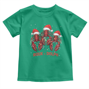 Funny Christmas Cajun Louisiana Toddler T Shirt Roux-Dolph Crawfish Reindeers Santa Hat TS11 Irish Green Print Your Wear
