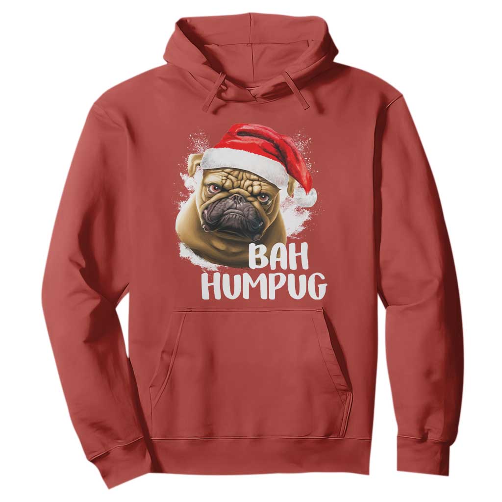 Funny Christmas Pug Dog Hoodie Bah Humpug Humbug Cute Pet TS11 Red Print Your Wear