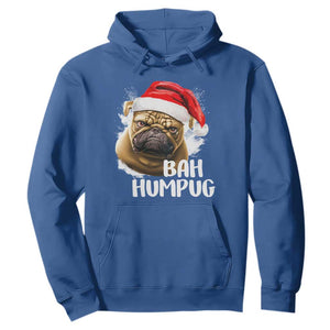 Funny Christmas Pug Dog Hoodie Bah Humpug Humbug Cute Pet TS11 Royal Blue Print Your Wear