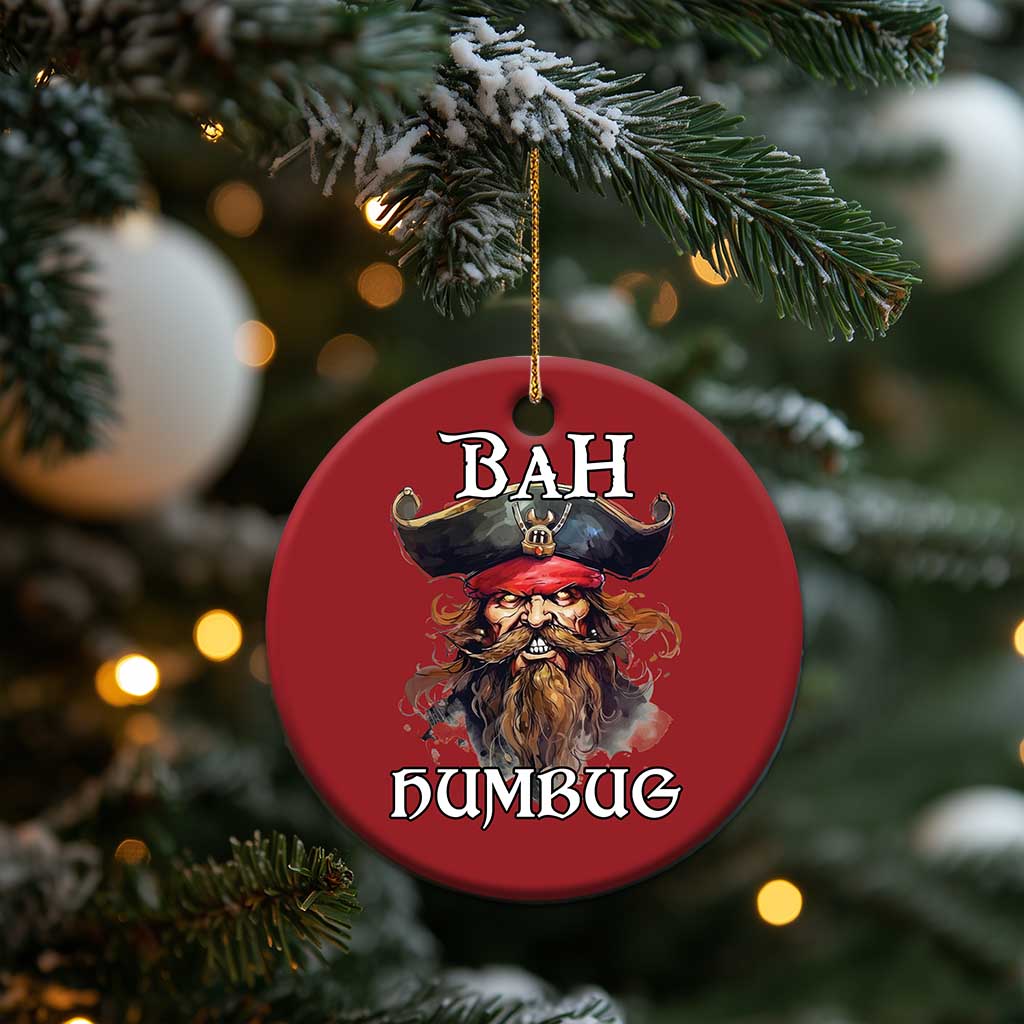 Funny Bah Humbug Xmas Pirate Christmas Ornament TS11 Print Your Wear