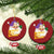 Funny Xmas Retro Cajun Louisiana Santa Christmas Ornament Better Not Boude' New Orleans Saint Symbol TS11 Circle Red Print Your Wear