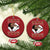 Funny I Saw Diddy Kissing Santa Claus Xmas Mistletoe Christmas Ornament TS11 Circle Red Print Your Wear