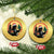 Funny Xmas Santa Godzilla Japanese Monster Christmas Ornament TS11 Circle Gold Print Your Wear