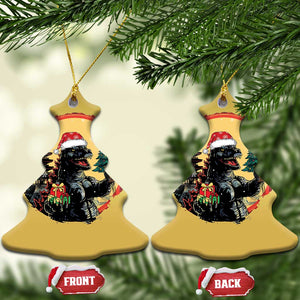 Funny Xmas Santa Godzilla Japanese Monster Christmas Ornament TS11 Christmas Tree Gold Print Your Wear