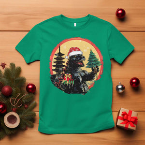 Funny Christmas Santa Godzilla Japanese Monster T Shirt TS11 Irish Green Print Your Wear