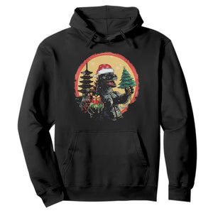 Funny Christmas Santa Godzilla Japanese Monster Hoodie TS11 Black Print Your Wear