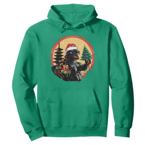 Funny Christmas Santa Godzilla Japanese Monster Hoodie TS11 Irish Green Print Your Wear