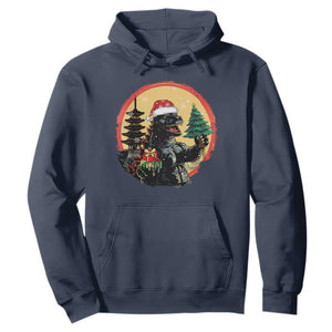 Funny Christmas Santa Godzilla Japanese Monster Hoodie TS11 Navy Print Your Wear