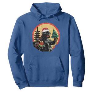 Funny Christmas Santa Godzilla Japanese Monster Hoodie TS11 Royal Blue Print Your Wear