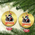 Funny Xmas Santa Godzilla Christmas Ornament Santazilla Tower Xmas Tree TS11 Circle Gold Print Your Wear