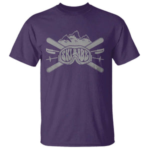 Funny Skiing T Shirt Ski Babe Goggles Snow Mountain Winter Sport TS11 Purple Print Your Wear