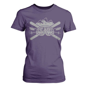 Funny Skiing T Shirt For Women Ski Babe Goggles Snow Mountain Winter Sport TS11 Purple Print Your Wear