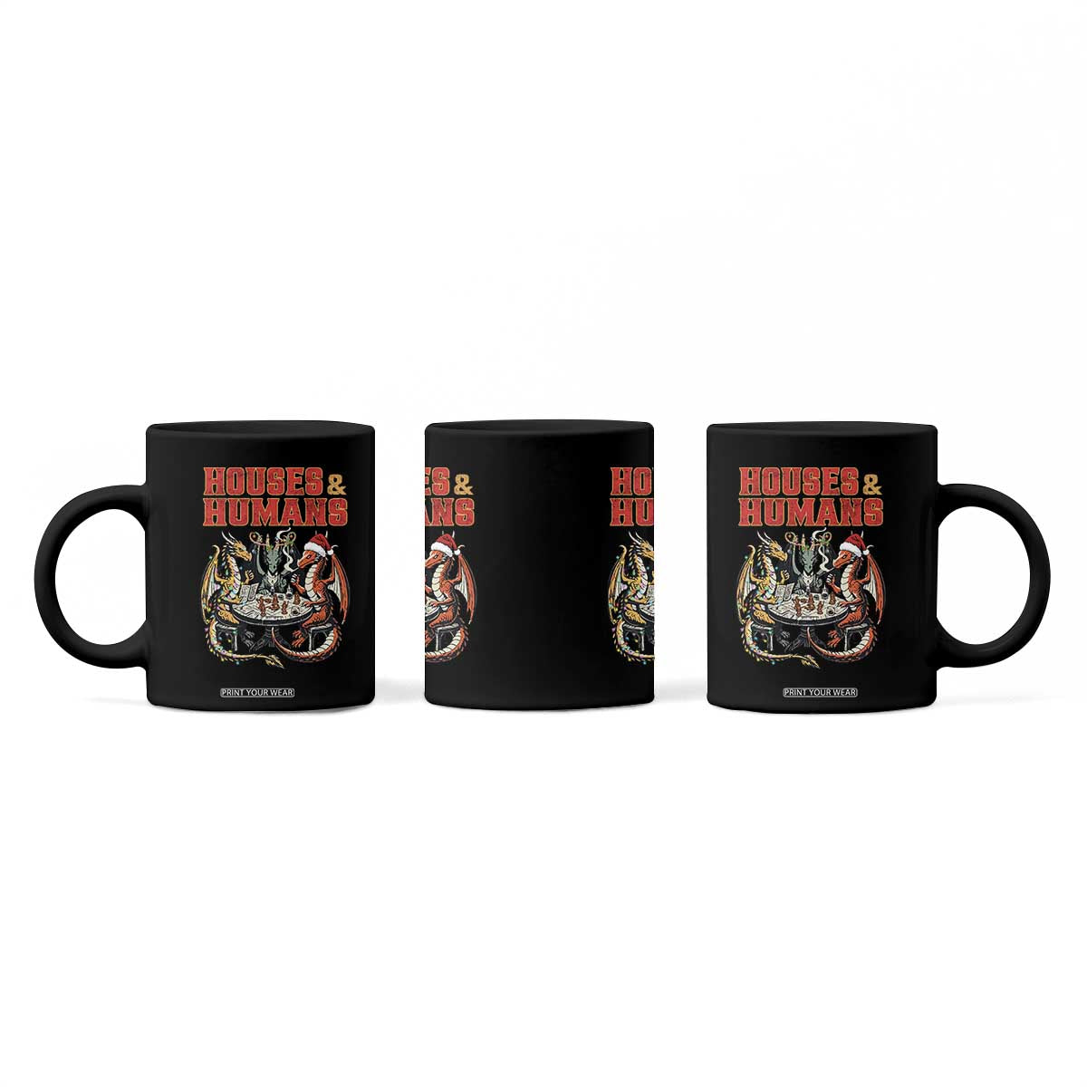 Funny Rpg Christmas Game Coffee Mug Houses And Humans Tabletop Game Xmas Dragon TS11 Print Your Wear