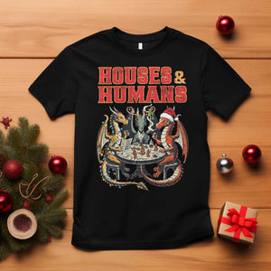 Funny Rpg Christmas Game T Shirt Houses And Humans Tabletop Game Xmas Dragon TS11 Black Print Your Wear