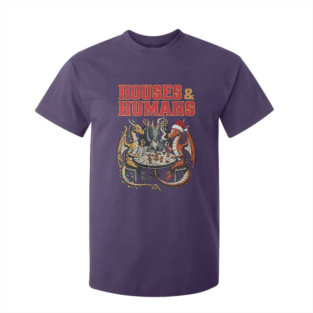 Funny Rpg Christmas Game T Shirt For Kid Houses And Humans Tabletop Game Xmas Dragon TS11 Purple Print Your Wear