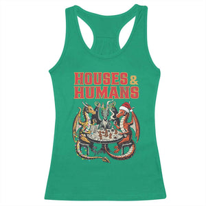 Funny Rpg Christmas Game Racerback Tank Top Houses And Humans Tabletop Game Xmas Dragon TS11 Irish Green Print Your Wear