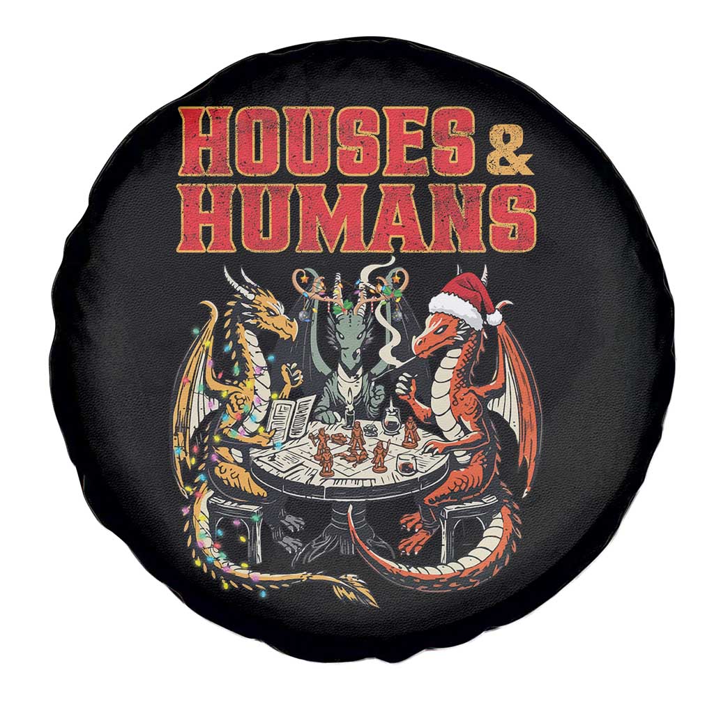 Funny Rpg Christmas Game Spare Tire Cover Houses And Humans Tabletop Game Xmas Dragon TS11 Print Your Wear