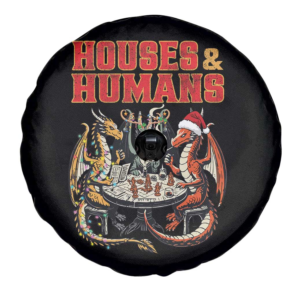 Funny Rpg Christmas Game Spare Tire Cover Houses And Humans Tabletop Game Xmas Dragon TS11 Print Your Wear