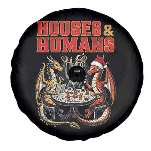 Funny Rpg Christmas Game Spare Tire Cover Houses And Humans Tabletop Game Xmas Dragon TS11 Print Your Wear