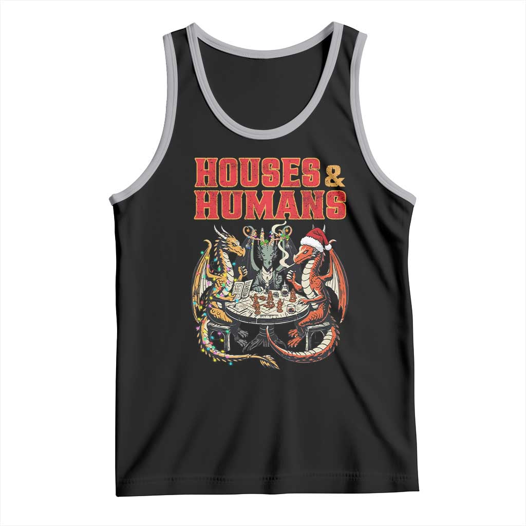 Funny Rpg Christmas Game Tank Top Houses And Humans Tabletop Game Xmas Dragon - Print Your Wear