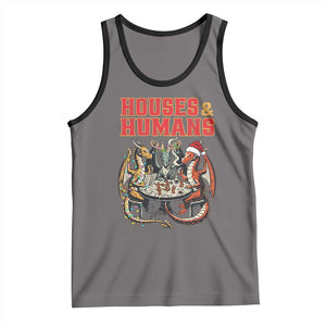Funny Rpg Christmas Game Tank Top Houses And Humans Tabletop Game Xmas Dragon TS11 Deep Heather Black Print Your Wear