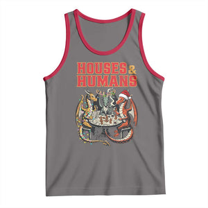 Funny Rpg Christmas Game Tank Top Houses And Humans Tabletop Game Xmas Dragon TS11 Deep Heather Red Print Your Wear