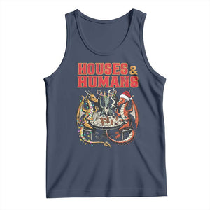 Funny Rpg Christmas Game Tank Top Houses And Humans Tabletop Game Xmas Dragon TS11 Navy Print Your Wear