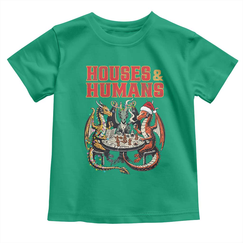 Funny Rpg Christmas Game Toddler T Shirt Houses And Humans Tabletop Game Xmas Dragon TS11 Irish Green Print Your Wear
