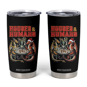 Funny Rpg Christmas Game Tumbler Cup Houses And Humans Tabletop Game Xmas Dragon TS11 Black Print Your Wear