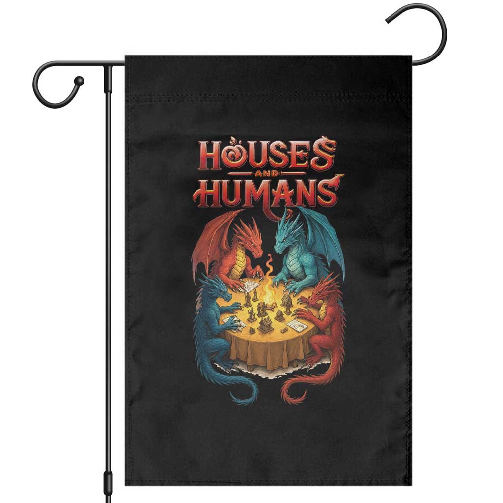Gaming Houses and Humans Garden Flag Funny Rpg Parody Gamer TS11 Black Print Your Wear